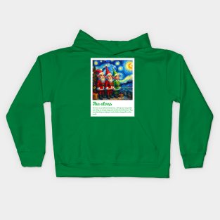 The elf in starry night Kids Hoodie